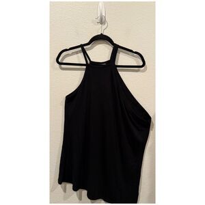 TORRID Halter Asymmetric Black Tank Top